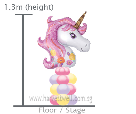 Customize Unicorn Balloon Column